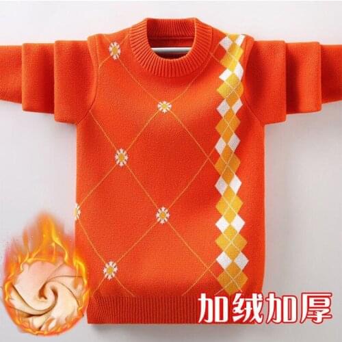 2021 Ins New Fashion Children Sweaters Winter Warm Pullovers Children Knit Thick Sweaters Boys Jumpers