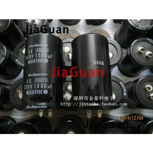 2PCS NEW RUBYCON 1300UF 330V PHOTO-FLASH FK 330V1300UF 30X54MM Flash Electrolytic Capacitor 1300uF/330V