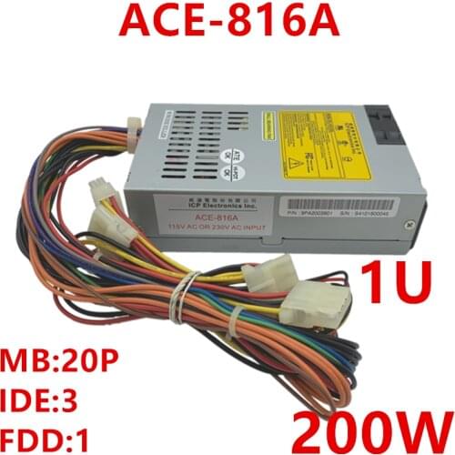 New PSU For IEI FLEX Small 1U 20Pin 200W Power Supply ACE-816A