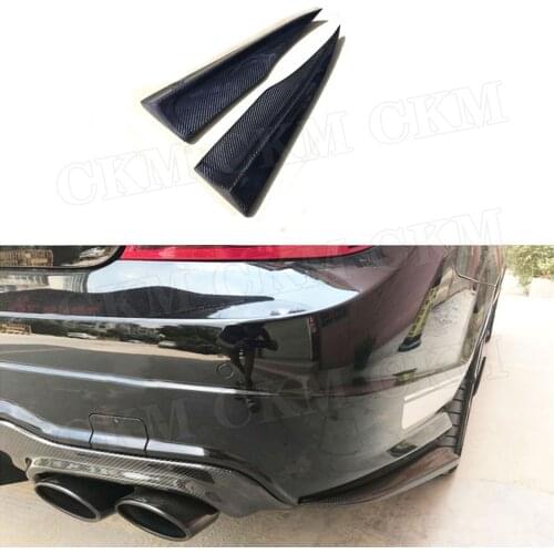 Carbon Fiber Rear Lip Splitters Aprons For Benz C Class W204 C63 AMG 2012 - 2014 FRP Bumper Side Cupwings Winglet