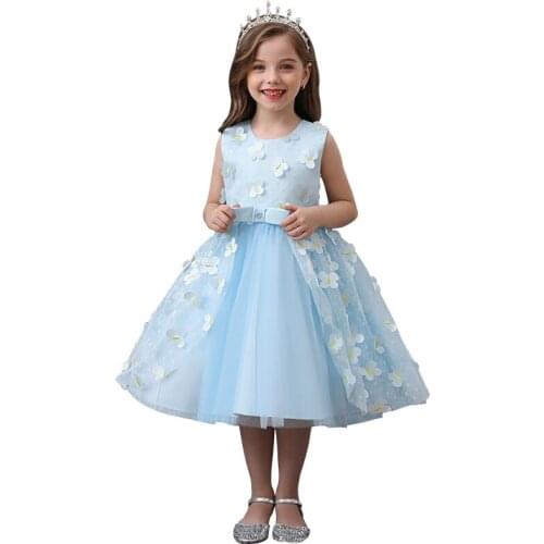 Baby girl dresses girls sweet applique fluffy princess dresses formal party dresses wedding dresses girls birthday party dresses