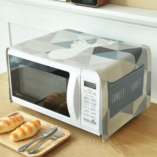 Cotton linen Microwave oven Dust cover Kitchen Accessories Supplies Waterproof Household kitchen Microwave oven Cover