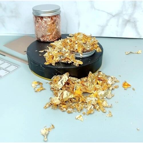 Luxury DIY Shiny Foil Paper Resin Decoration Handicrafts Flake Silver Leaf Jewelry Nail Beauty Gilding Art Craft 3g