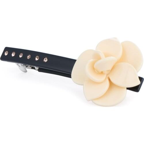 Rose Flower Hair Barrette Clips Office Lady Hair Pins Fashion Acetate Hairpin Elegant Hair Accessories for Women Wholesale MR05
