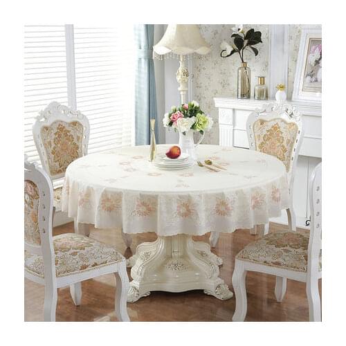 PVC table cloth round table decoration diameter180cm Round table suitable for diameter 120-160 Cloth Cover Textile Decoration