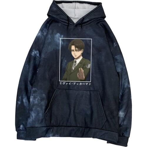 Attack on Titan Hoodie Pullovers Sweatshirts Funny Anime 90s Casual Hoody Streetwear Tops