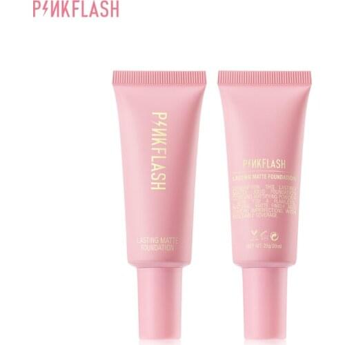 PINKFLASH Makeup Foundation Full Concealer Smooth Oil Control Matte Base Cosmetics Natural Make Up Look Face Foundation