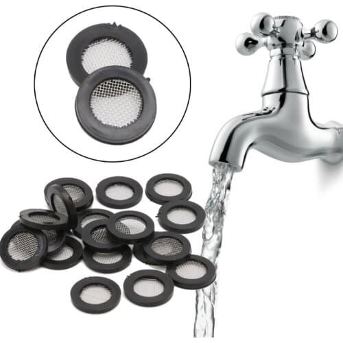20pcs Seal O-Ring Hose Gasket Flat Rubber Washer Filter Net for Water Faucet