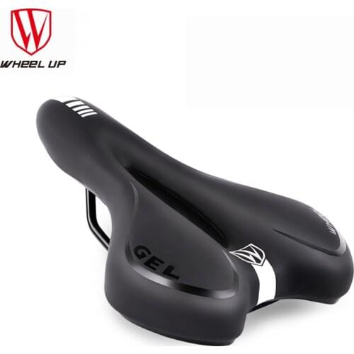 Bike Saddles PU Leather Surface Memory Foam Filled Soft Gel Cycling Seat Shockproof Mountain MTB/Road/Cruiser Bicycle Saddle
