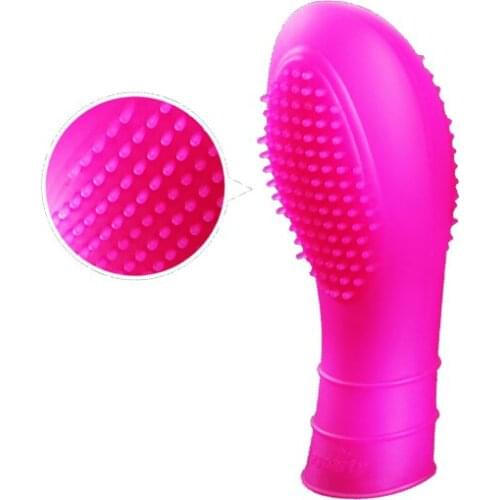 Vibrator Clitoris G Spot Stimulator Finger Sleeve Massage Clit Erotic Orgasm Silicone Adult Products Women Lesbian Gay