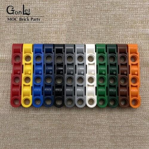 10Pcs/lot High-Tech Mechanical Part Beams 1x6 Thick Cross Holes Connector Bricks with 3 Holes DIY MOC Block Brick set Toys