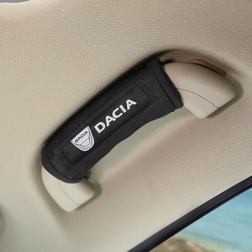 1 / 2PCS Car Roof Handle Protection Cover Pull Gloves Sticker Auto Interior Accessories Case For Dacia Duster Logan Car Styling