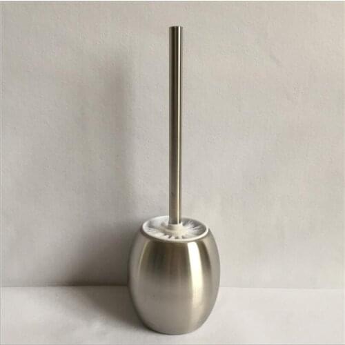 1 Set Stainless Steel Toilet Brush Holders Brush Toilet Cleaning Brush Toilet Chrome WC Brush Holder