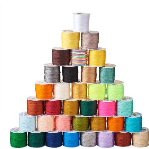 100m/roll 0.8mm Nylon Cord Thread Chinese Knot Macrame Cord Bracelet Braided String DIY Tassels Beading Thread for Bead Bracelet