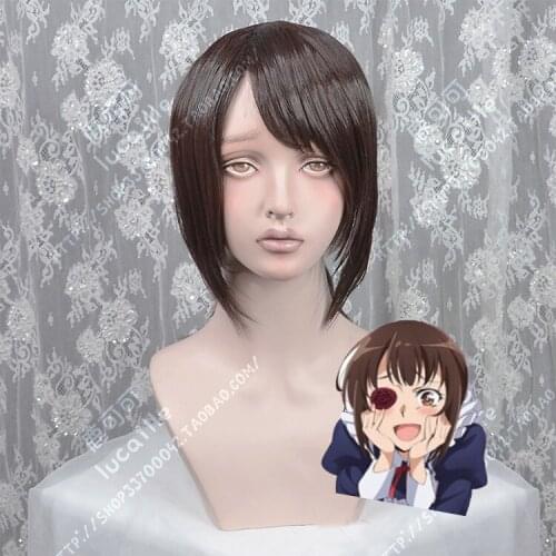 Anime Uchi no Maid ga Uzasugiru! Kamoi Tsubame Wig Cosplay 45cm Brown Heat Resistant Synthetic Hair Wig + Wig Cap