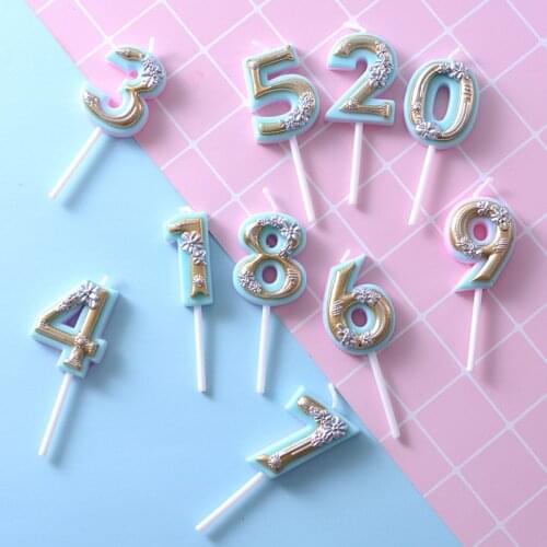 Flower birthday decoration digital creative romantic adult girl cake candle