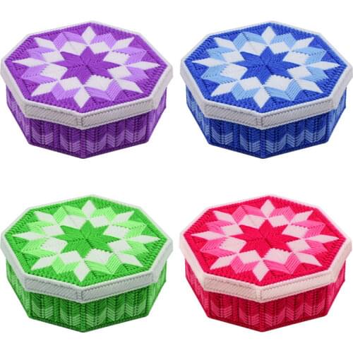 DIY Handmade 3D Cross Stitch Storage Box Clipping Three-dimensional Embroidery Home Decoration storage box or casket Z