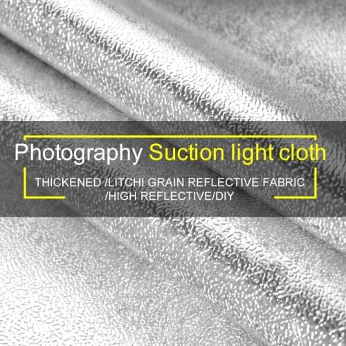 Photo Studio Reflector Cloth Silver DIY Lighting Box Litchi grain Reflective Fabric Photo Accessory D50T032Y