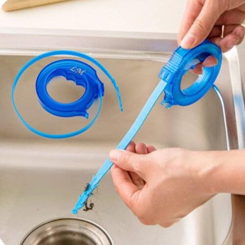 Flexible Sink Pipe Drain Cleaner Pipeline Hair Cleaning Kitchen Bathroom Shower Toilet Sewer Clog Plastic Hook Dredging Tools