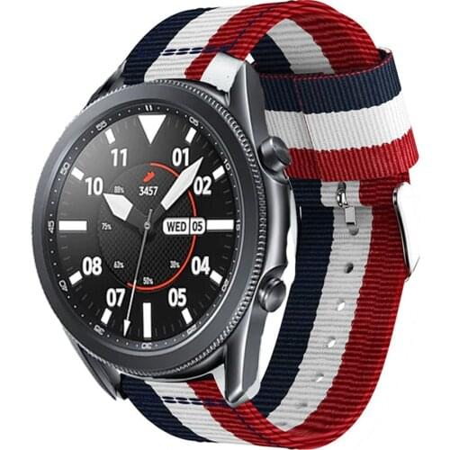 Canvas Strap For Samsung Galaxy Watch 3 45MM LTE 46/42MM Smart Wristband Watchband Replace Strap For Galaxy Watch 3 41MM Gear S3
