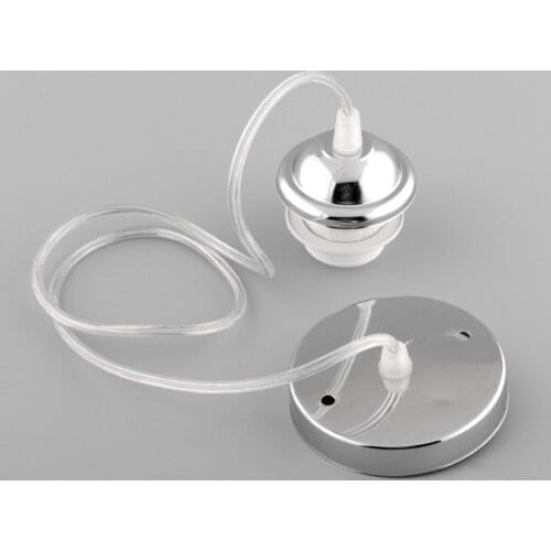 Chrome Ceiling Rose Pendant E27 Home Office Lamp Holder Durable Socket