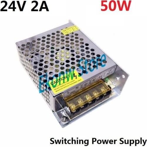 50W 24V 2A Switching Power Supply Factory Outlet SMPS Driver AC110-220V to DC24V Transformer for LED Strip Light Module Display
