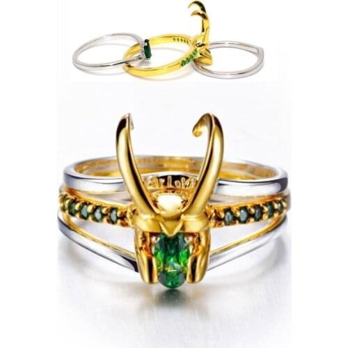 Hasbro Marvel Avengers Three-In-One Silver Material Ring Helmet Thor Loki Ring Odinson God of Evil Anime Action Figure Model Toy