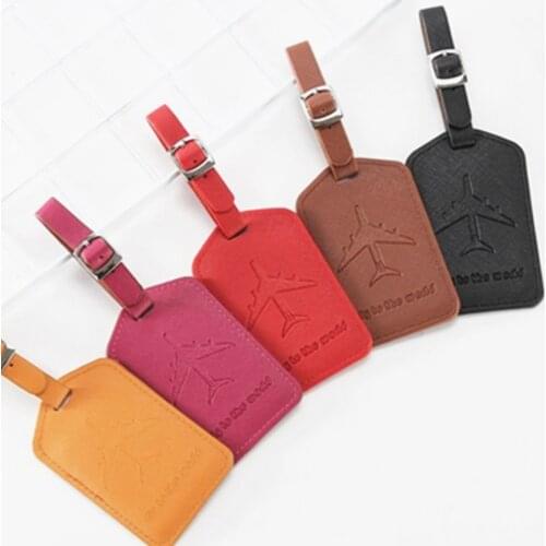 Zoukane Aircraft Leather Suitcase Luggage Tag Label Bag Pendant Handbag Travel Accessories Name ID Address Tags LT13