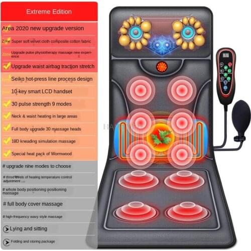 Massager back waist cervical vertebra electric kneading shoulder and neck instrument cushion for leaning on mattress multifuncti