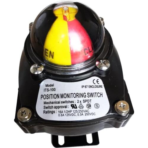 ITS100 Mechanical Valve Limit Switch Position Monitoring Switch Valve Position Indicator Pneumatic Actuator 2XSPDT 125/250VAC