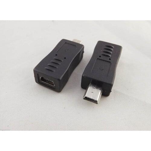 10Pcs Mini USB 5 Pin Male To Female Jack M/F Extension Converter Adapter Connector