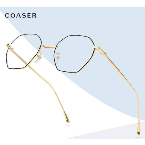 Fashion 2020 New polygon glasses frame women Eyeglasses framesSuper Lighter vintage Eyewear for men Myopia Optical Prescription