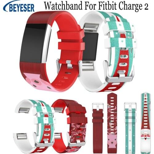 Fashion Soft Silicone Band Sport Strap Watchband For Fitbit Charge 2 Smart Watch Quick Release Wristband Bracelet Accessories