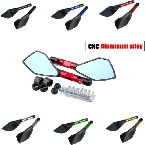 Motorcycle Rearview Mirror CNC ALL Aluminum Case for YAMAHA FZ1 FZ6 MT-07 MT-09 MT-10 for KAWASAKI ER-6N Z1000 Z750 NEW