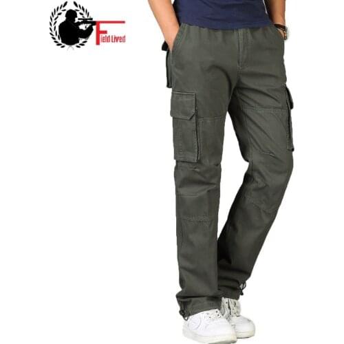 Military Pants Mens Big Tall Large Size Plus Oversized Trouser Elastic Waist Multi Pocket Cargo Pants Male Loose Jogger 6XL 5XL