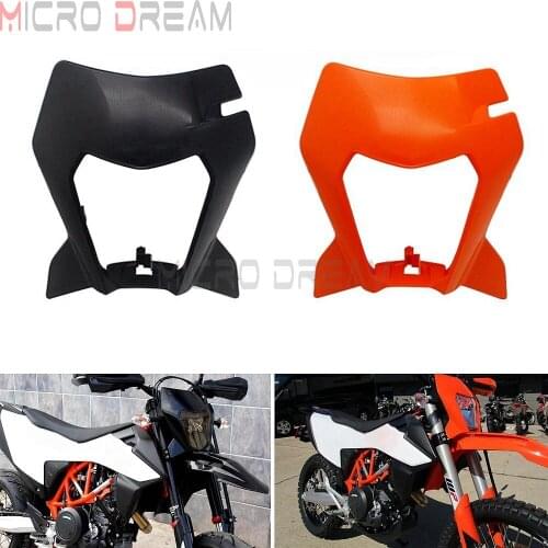 Dual Sport Dirt Naked Bike Headlight Headlamp Plastic Cover Mask For EXC SX SXS EXCF XCW SMR 125 250 300 350 450 500 SIX DAY
