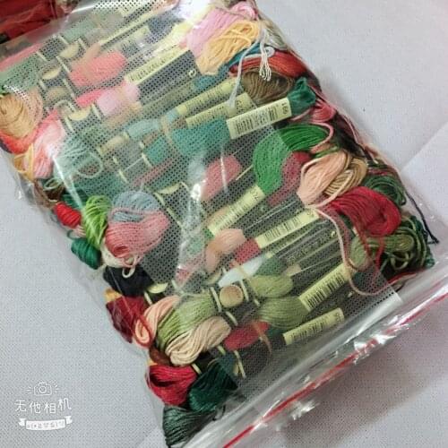 Choose CXC Threads Number Total 100 Skeins Thread +your colors Embroidery Cross Stitch Floss+20*10CM water soluble canvas Gift 5