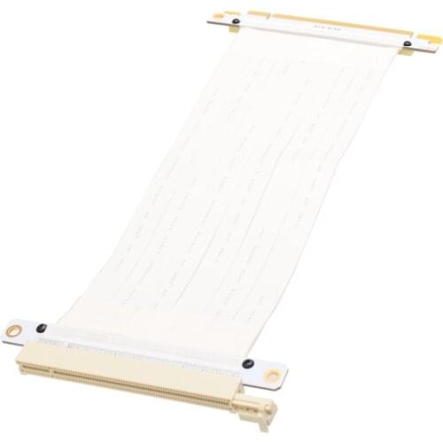 New Gen3 PCIe Riser Cable, 3.0 x16 PCI Express Riser Extender, High Speed GPU Flexible Riser Cable White For ITX Chassis PC Case