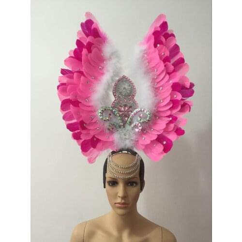 Feather clothing Stage performance catwalk carnival Headdress flower pubs party Mens wear womens clothing