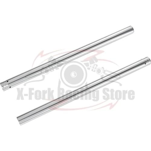Pair Front Fork Inner Tubes Silver Inner Pipes For HONDA NT650 Hawk GT 1988 51410-MN8-671 41x660mm