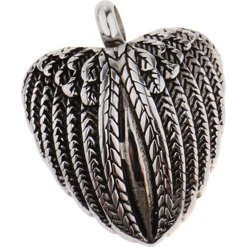 Heart-shaped Pendant for Cremation Ashes Urn Jewelry in Steel