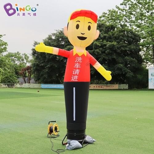 Practical 2x1x2.7 meters inflatable cartoon boy air dancer for decoration / blow up waving sky dancer balloons toys