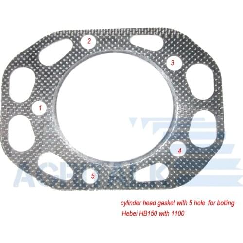 Cylinder head gasket for HB150 tractor with engine 1100 , part number: 1100-01002