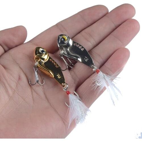 Retailed Box VIB Bait With Feather Hooks Fishing Lure 5g 7g 10g 13g Hard Wobbler All Water Crankbait Swimbait Tackle For Pike