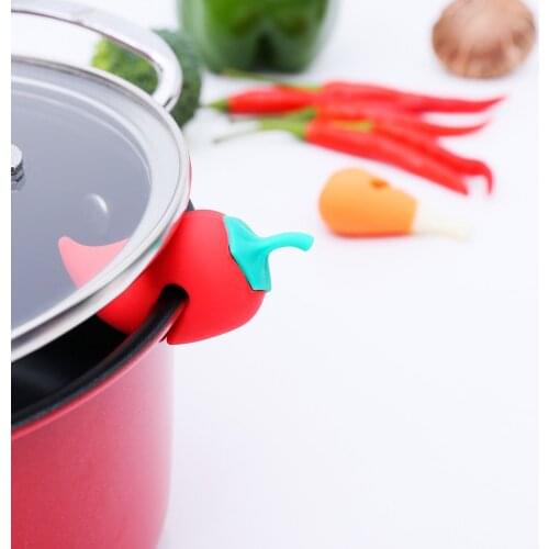 1PC Silicone Pot Cover Raised Overflow Preventer Lid Riser Tools Creative Prevent Overflow Lifting Pot Holder Kitchen Gadgets