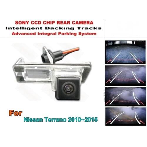 For Nissan Terrano 2010~2015 Smart Tracks Camera HD CCD Intelligent Dynamic Reverse Rear View Camera