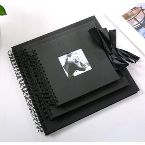 31 x 31cm Photo Album Creative 30 Black Pages DIY Album Scrapbooking Craft Paper Photograph Album for Wedding Anniversary GiftsF