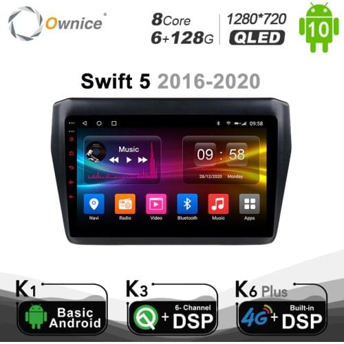 6G+128G Ownice Android 10.0 Car dvd For Suzuki Swift 2018 Stereo GPS Navi Car Radio 2 Din Audio video player 4G LTE DSP SPDIF