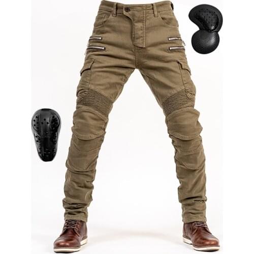 Moto pants zipper with protective gear motorcycle motorcycle cowboy jeans trousers off-road cycling pants