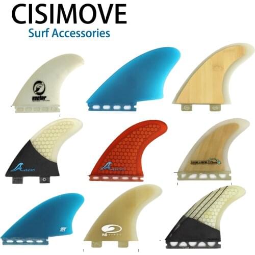 CISIMOVE Fiber glass fcs future graphic twin fin 2-pc set fin surf board fin sup board long board